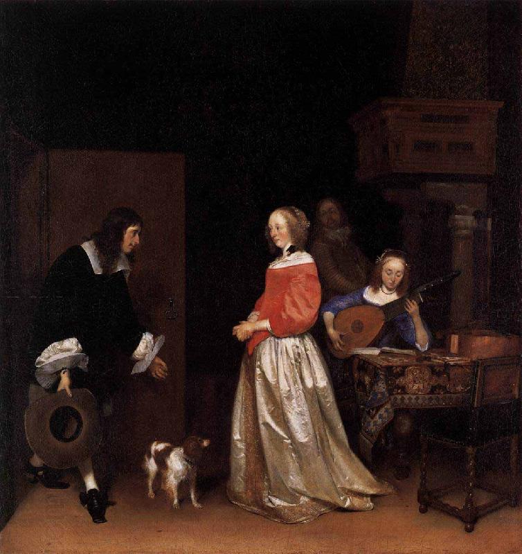 Gerard ter Borch the Younger The Suitors Visit China oil painting art